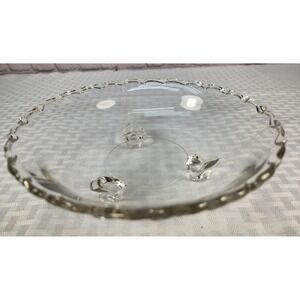 FOSTORIA CENTURY 3 FOOTED BOWL 7 INCH DIAMETER  2.5 INCHES TALL